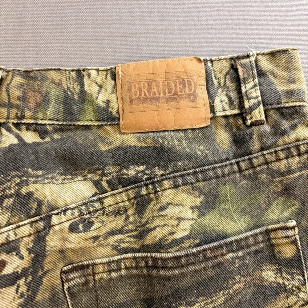 Braided River Mossy Oak Camo Hunting Pants Mens 36x30 Cotton USA Outdoor